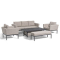 Maze - Outdoor Fabric Pulse 3 Seat Sofa Set with Rising Table - Oatmeal - Blythe Living