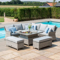 Maze - Oxford Royal Rattan Corner Dining Sofa Set with Ice Bucket & Rising Table - Blythe Living