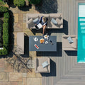 Maze - Outdoor Fabric Pulse 3 Seat Sofa Set with Rising Table - Oatmeal - Blythe Living