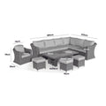 Maze - Winchester Deluxe Large Rattan Corner Dining Set with Rising Table & Armchair - Blythe Living