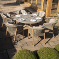 Maze - Martinique Rope Weave 6 Seat Round Dining Set - Blythe Living