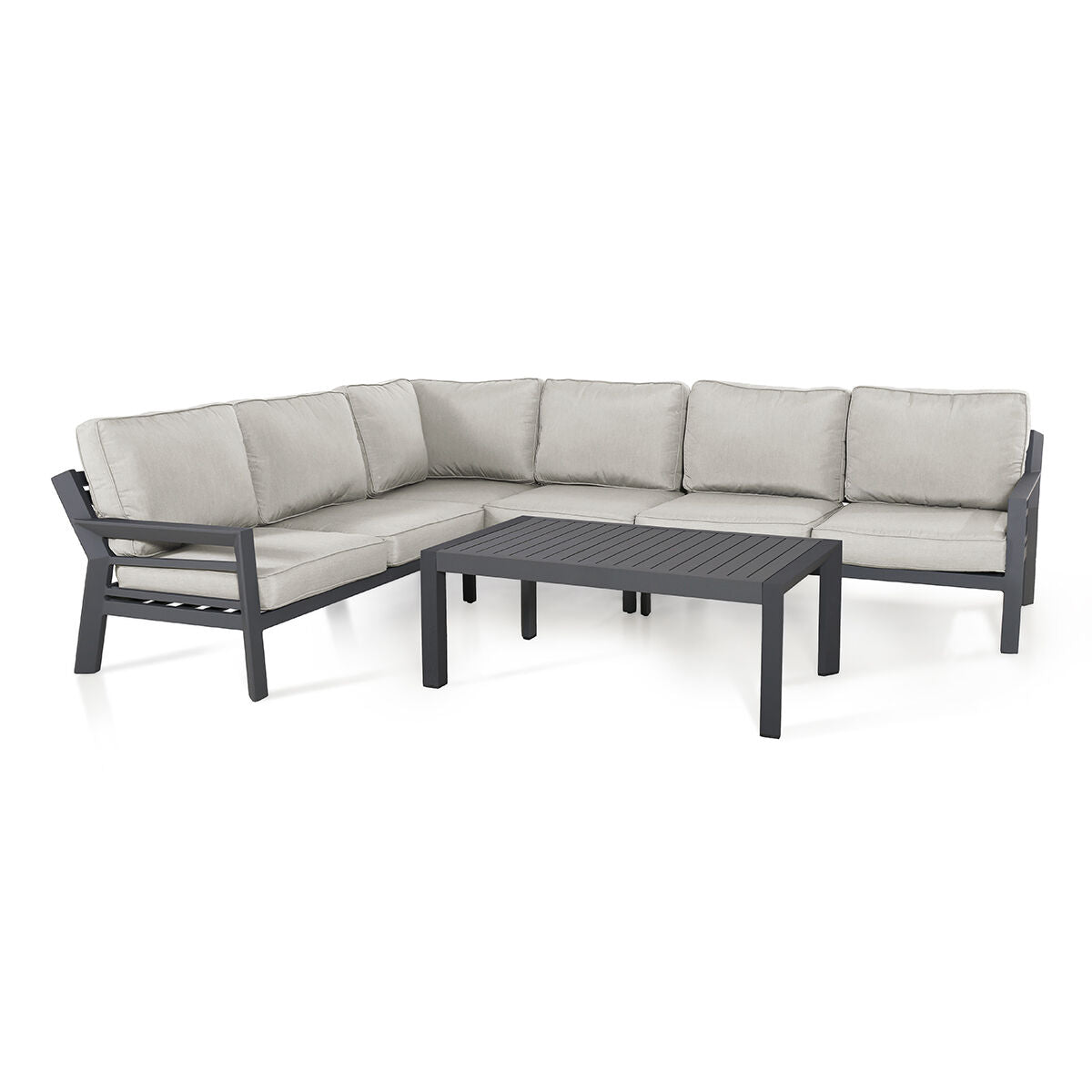 Maze - New York Aluminium Corner Sofa Set - Dove Grey - Blythe Living