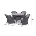 Maze - Winchester Heritage 4 Seat Round Rattan Dining Set - Blythe Living