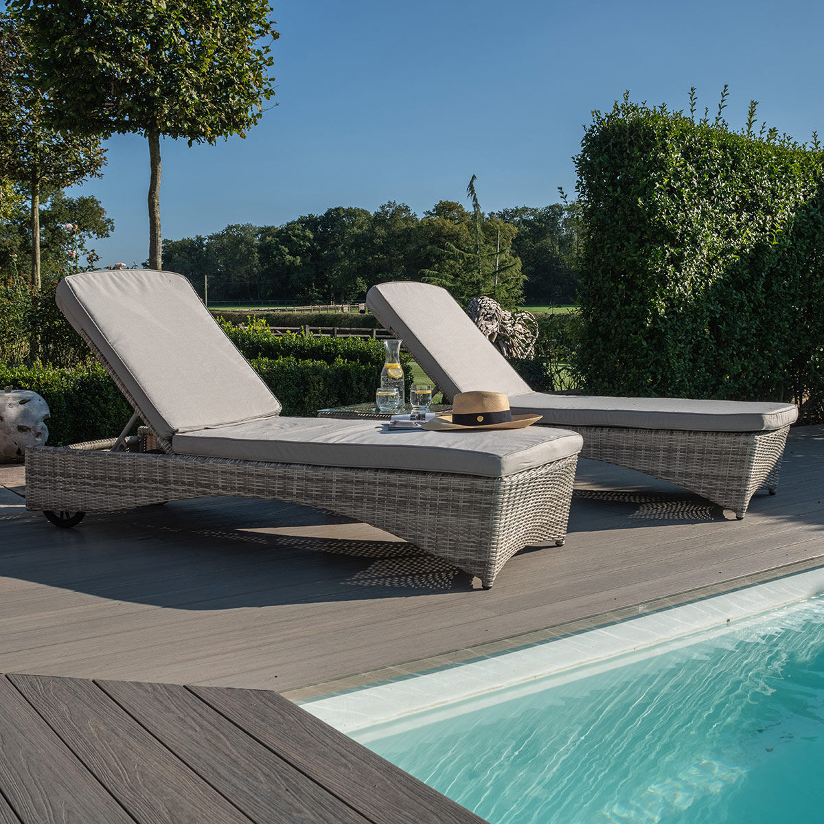 Maze - Oxford Rattan Sunlounger Set - Blythe Living