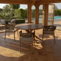 Maze - Porto Rope Weave 4 Seat Round Dining Set - Blythe Living