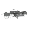 Maze - Outdoor Fabric Pulse 3 Seat Sofa Set with Rising Table - Flanelle - Blythe Living