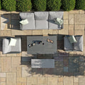 Maze - New York 3 Seat Sofa Aluminium Sofa Set with Rising Table - Dove Grey - Blythe Living