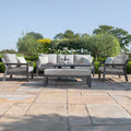 Maze - New York 3 Seat Sofa Aluminium Sofa Set with Rising Table - Dove Grey - Blythe Living