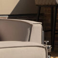 Maze - Outdoor Fabric Ibiza U Shape Sofa Set with Round Coffee Table & 3 Footstools - Oatmeal - Blythe Living