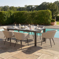 Maze - Outdoor Fabric Ambition 6 - 10 Seat Extending Dining Set - Oatmeal - Blythe Living