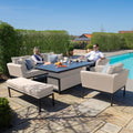 Maze - Outdoor Fabric Pulse 3 Seat Sofa Set with Rising Table - Oatmeal - Blythe Living