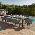 Maze - Outdoor Fabric Ambition 6 - 10 Seat Extending Dining Set - Flanelle - Blythe Living