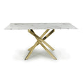 Astoria Medium 1.6m White/Gold Dining Table - Blythe Living