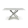 Astoria Medium 1.6m White/Chrome Dining Table - Blythe Living