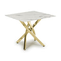 Astoria Square White/Gold End Table - Blythe Living