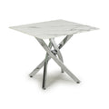 Astoria Square White/Chrome End Table - Blythe Living