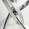 Astoria Square White/Chrome End Table - Blythe Living