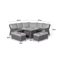 Maze - Winchester Royal Rattan Corner Dining Sofa Set with Fire Pit Table - Blythe Living