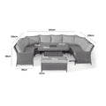 Maze - Winchester Royal U-Shaped Rattan Sofa Set with Rising Table - Blythe Living