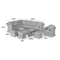 Maze - Oxford Deluxe Large Rattan Corner Dining Set with Rising Table & Armchair - Blythe Living