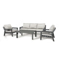 Maze - New York 3 Seat Aluminium Sofa Set - Dove Grey - Blythe Living