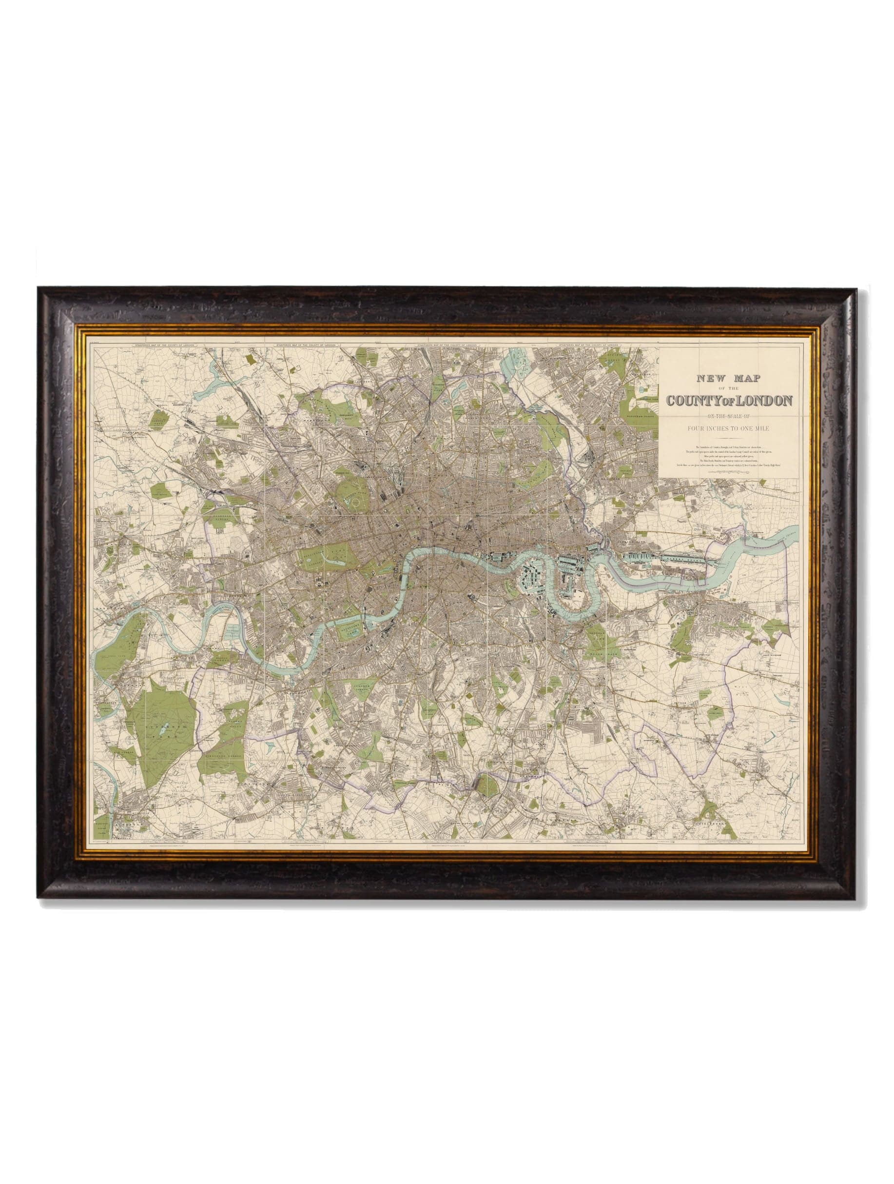 c.1905 County Map of London - Blythe Living