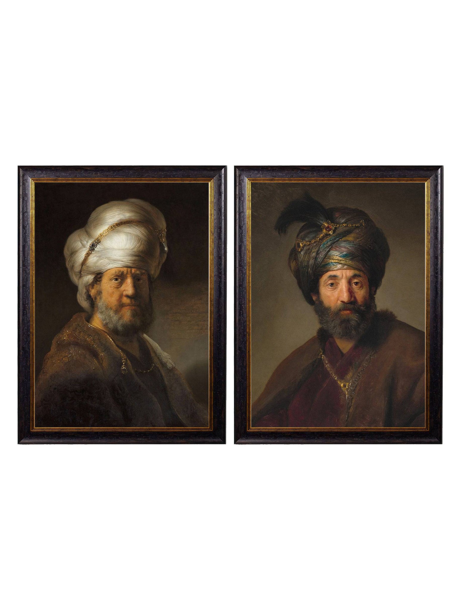 c.17th Century Rembrandt's Oriental Gentlemen - Blythe Living