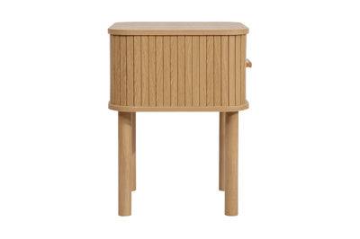 AFFORDABLE AXEL 1 DRAWER FLUTED BEDSIDE OAK