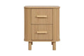 AFFORDABLE  AXEL 2 DRAWER FLUTED BEDSIDE OAK