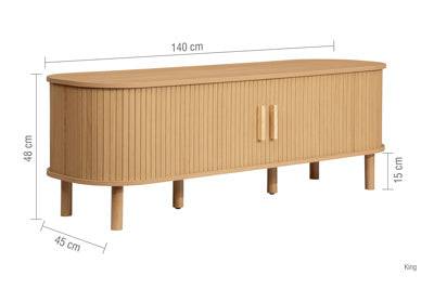 AFFORDABLE AXEL FLUTED TV UNIT OAK