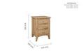 AFFORDABLE HAMPSTEAD 3 DRAWER BEDSIDE OAK