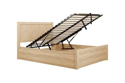 AFFORDABLE HERRINGFORD OTTOMAN OAK BED