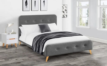 Astrid Curved Retro Buttoned Bed