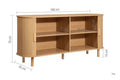 AXEL 2 DOOR FLUTED SIDEBOARD OAK - Blythe Living