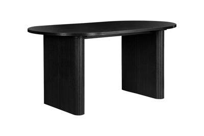 AXEL OVAL FLUTED DINING TABLE BLACK - Blythe Living