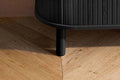 AXEL 2 DOOR FLUTED SIDEBOARD BLACK in Matte Black MDF for Home Offices