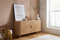 AXEL 2 DOOR FLUTED SIDEBOARD OAK