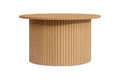 AXEL ROUND FLUTED COFFEE TABLE OAK