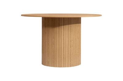 AXEL ROUND FLUTED DINING TABLE OAK - Blythe Living