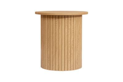 AXEL FLUTED SIDE TABLE OAK - Blythe Living