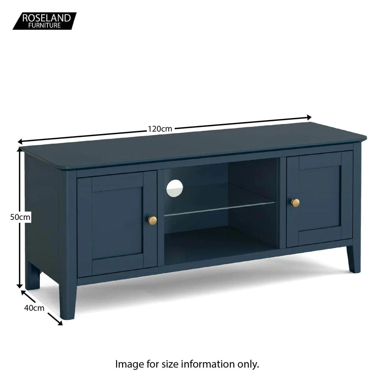 Affordable Harrogate Blue 120cm Large TV Stand