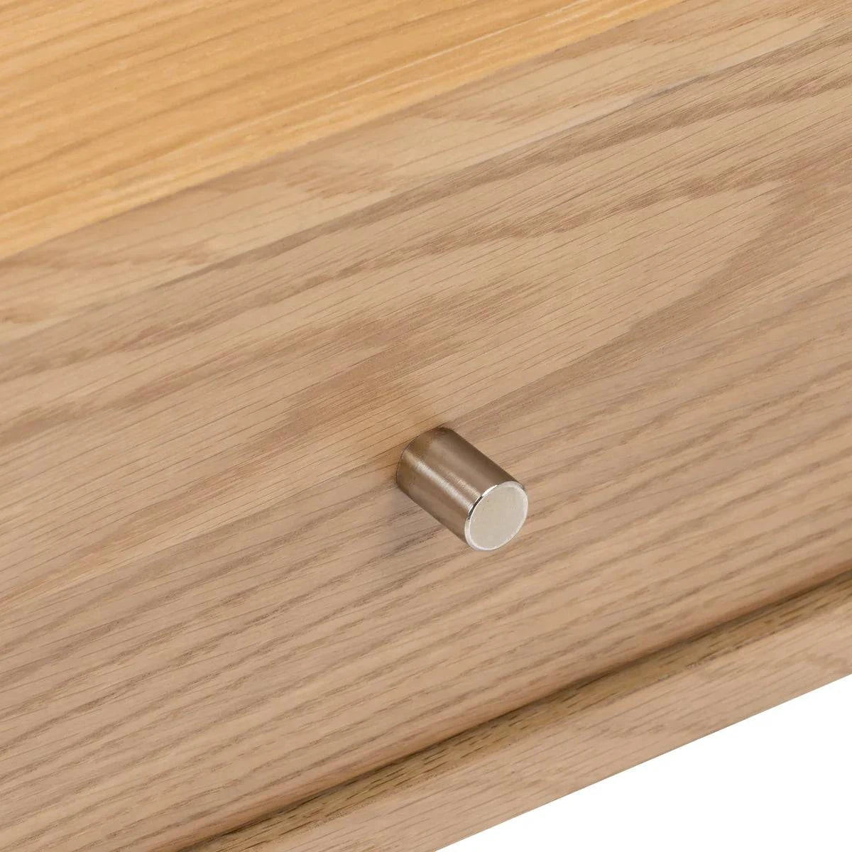 Affordable  Soho Oak Slatted Oval 1 Drawer Coffee Table 