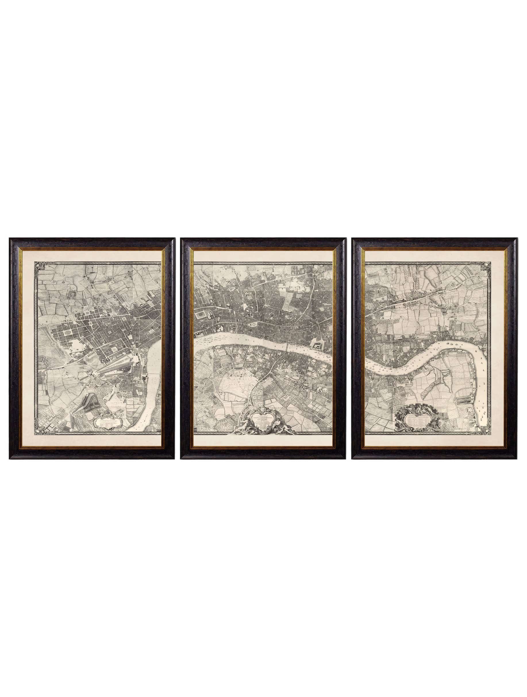 c.1746 London Triptych Map - Blythe Living