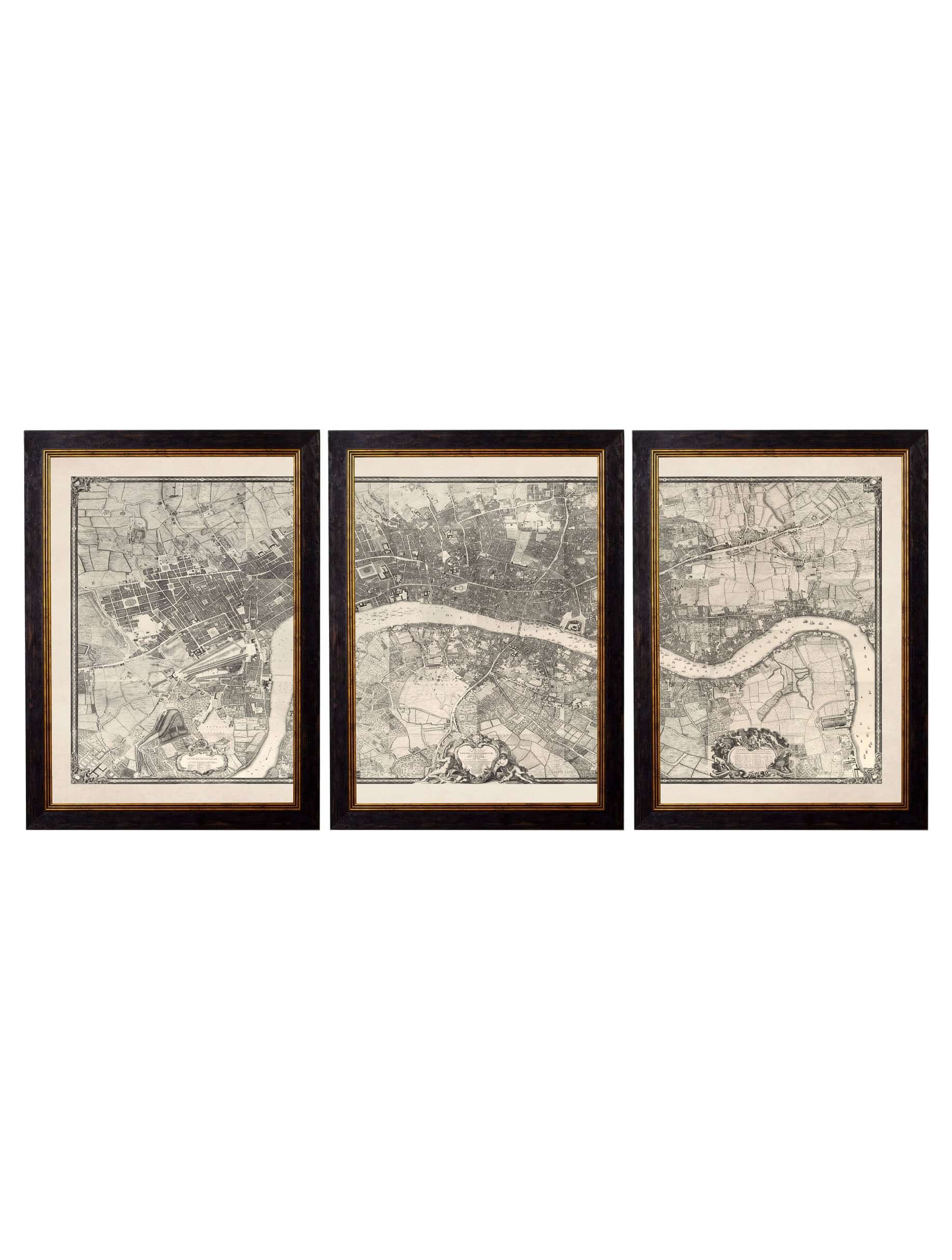 c.1746 London Triptych Map - Blythe Living