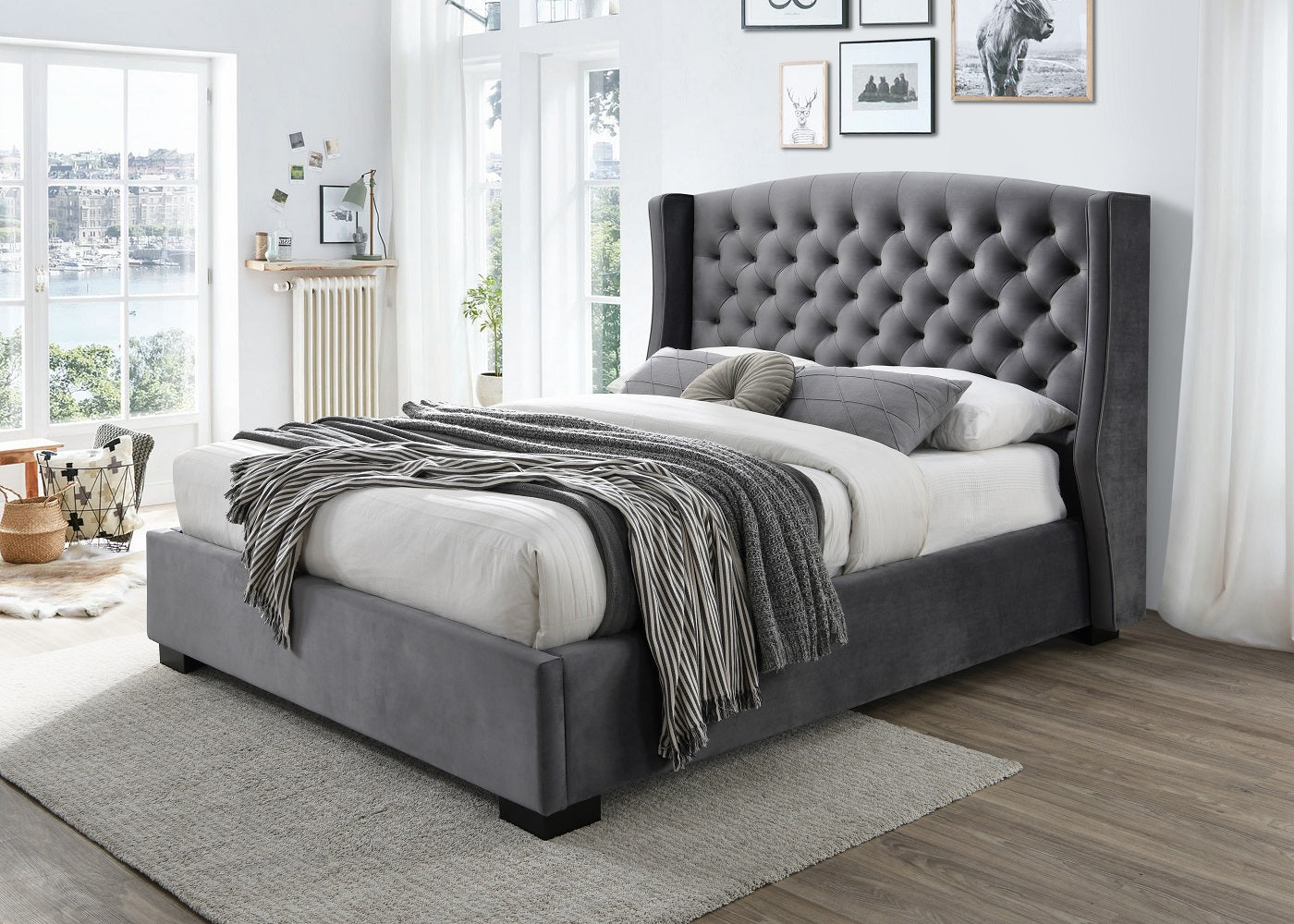 Ambassador Grey Bed Frame