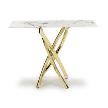 Astoria White/Gold Console Table