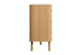 Axel 6 Drawer Fluted Chest Oak buy online free mainland UK delivery
