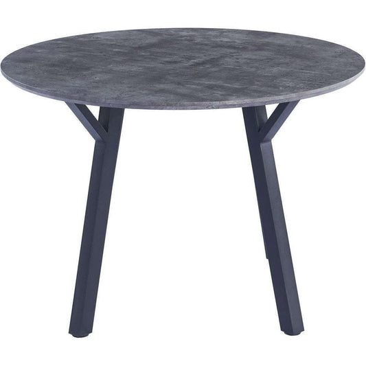 Essentials 1.1m Round Dining Table Concrete Effect