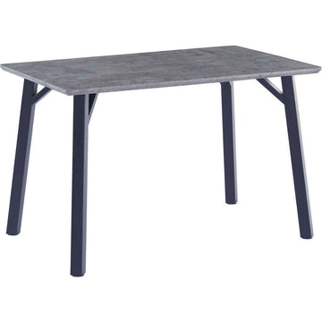 Essentials 1.2m Fixed Top Dining Table Concrete effect