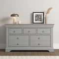 BORDEAUX 3+2 DRAWER CHEST - PEBBLE GREY